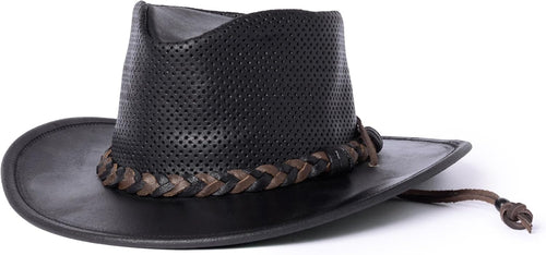 Foldable Leather Outback Hat