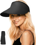 Wide Brim Straw Visor Hat